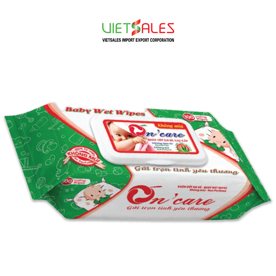 Khăn ướt cao cấp không mùi On’Care – Gói 100 miếng