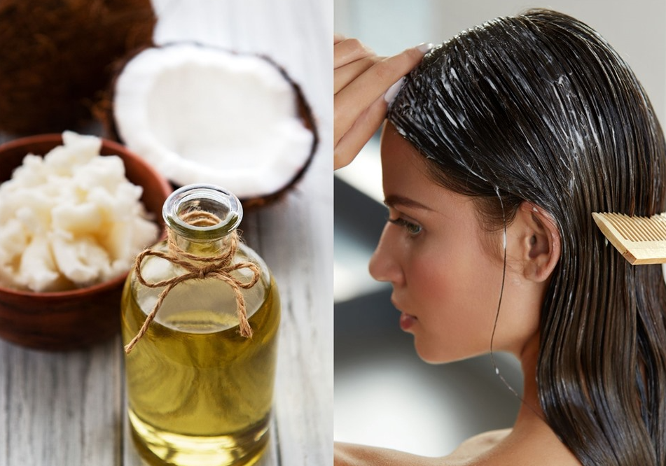 Ủ tóc bằng dầu dừa